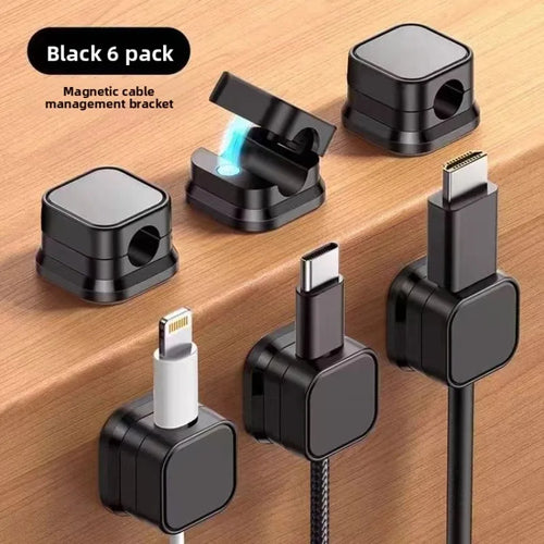 Magnetic Cable Organizer - Sturdy Portable Desktop Charging Storage Solution (1/5/10/20 Pieces)