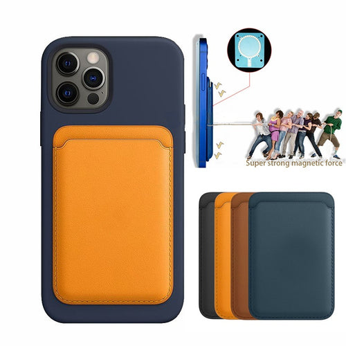 MagSafe Magnetic Luxury Leather Card Holder Wallet Case for iPhone 14 Pro Max, 13, and 12 - Premium Phone Bag with Magnetic Adsorption Accessories Cover